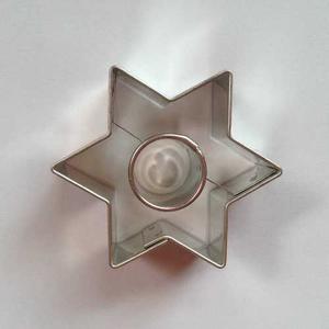 Linzer kiszúró csillag kör középpel 4,5 cm - linzer felső